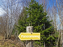Schild „Panoramaweg“ (Foto: Rosina Kaltenbach)