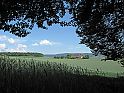 Waldrand, Bauernhof, Wolken, Berge